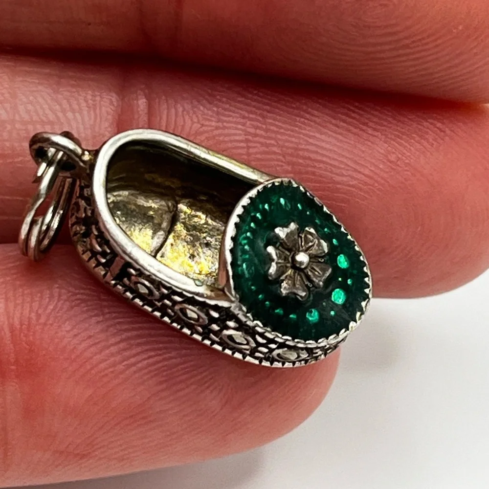 Vintage shoe Sterling silver charm pendant